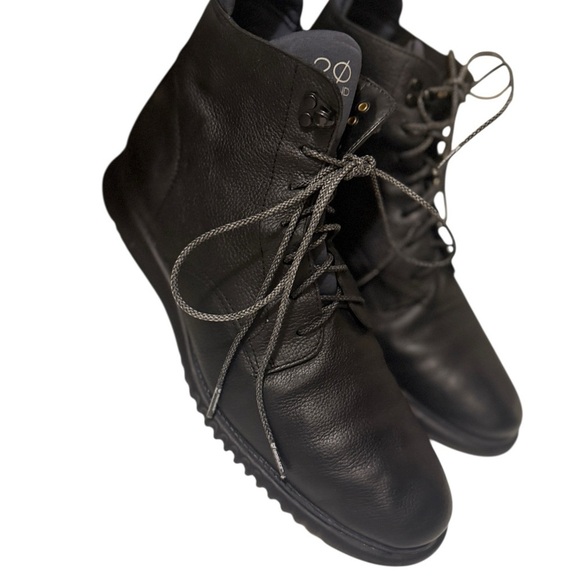 Cole Haan Black pure Leather Lace-Up Boots main image 16